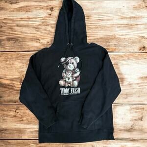 Teddy Fresh Don't Talk to My Son Pullover Hoodie Black Long Sleeve Mens Size M